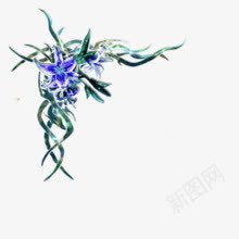 深绿色花纹角边框装饰png免抠素材_新图网 https://ixintu.com 深绿 花纹 装饰 边框