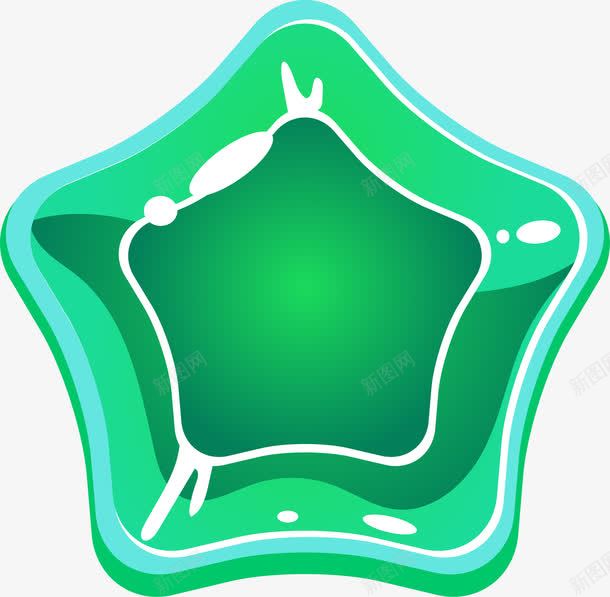绿色五角星道具图标png_新图网 https://ixintu.com 五角星 卡通图标 卡通游戏道具设计 图标 游戏卡通道具 游戏图标 游戏道具 绿色五角星 绿色五角星道具 道具