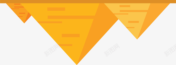 黄色金字塔png免抠素材_新图网 https://ixintu.com 三角形 倒立 倒金字塔 塔 金字塔 顶端 黄色