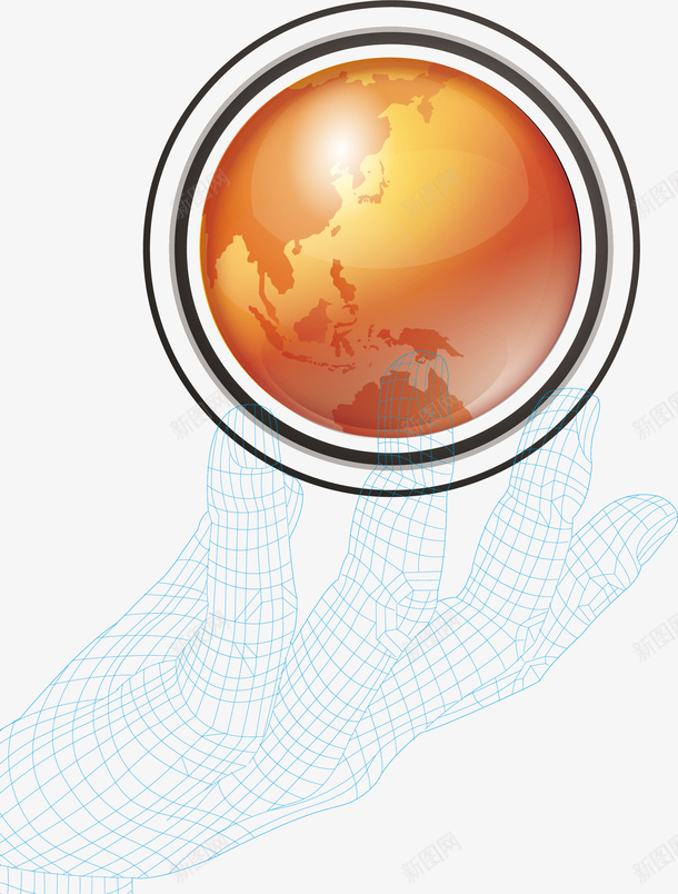 地球手掌矢量图ai免抠素材_新图网 https://ixintu.com 互联网底纹 地球 手掌 移动互联网底纹 网络底纹 透明底纹 矢量图