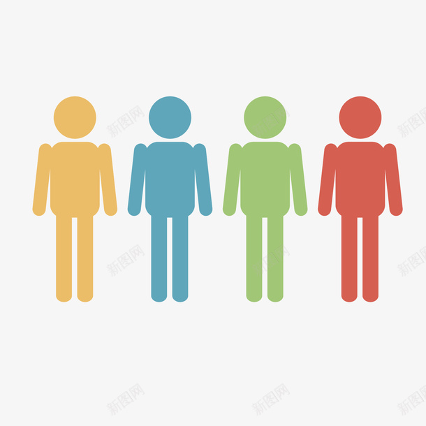 彩色人群分析矢量图ai免抠素材_新图网 https://ixintu.com 人群 分析 彩色 素材 矢量图