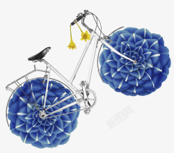 创意花朵自行车素材
