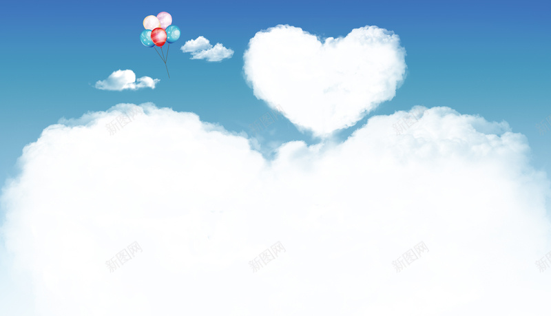 许愿墙节日快乐海报背景psd设计背景_新图网 https://ixintu.com 源文件 爱心云 爱心白云 父亲节快乐 节日 节日素材 蓝天白云 许愿墙
