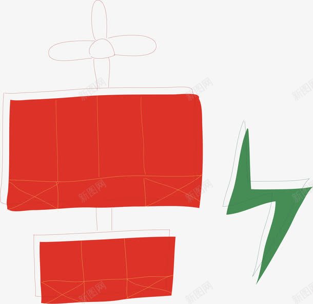 红色游船png免抠素材_新图网 https://ixintu.com 多边形 手绘 游船 红色