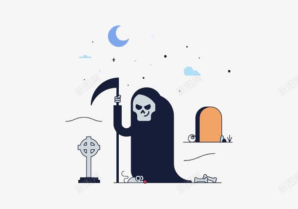 死神来了png免抠素材_新图网 https://ixintu.com 万圣节 死神 西方神话