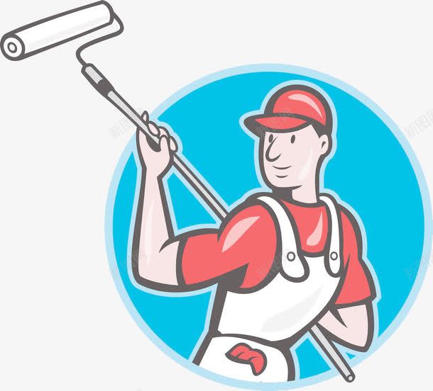 粉刷墙壁png免抠素材_新图网 https://ixintu.com 刷漆 刷漆工人 刷漆涂抹 墙壁刷漆 滚动刷漆 粉刷墙壁工人