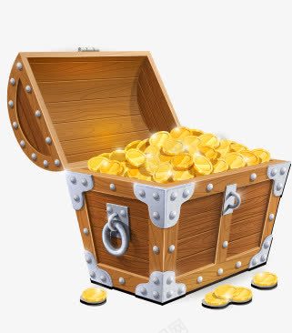 装满金币的箱子png免抠素材_新图网 https://ixintu.com 木箱 箱子 金币 金色 金融