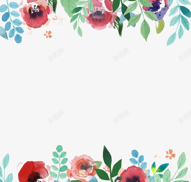 水彩花卉装饰图案png免抠素材_新图网 https://ixintu.com 水彩 花卉 装饰图案 边框装饰