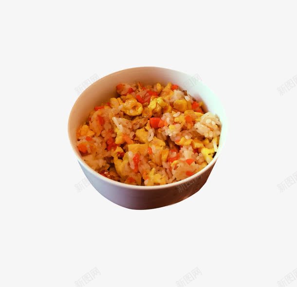 产品实物炒米一碗png免抠素材_新图网 https://ixintu.com 主食 佳肴 免费 大米 火腿 炒米 碗 米饭 美食 菜肴 蛋炒饭 食物 香葱 鸡蛋