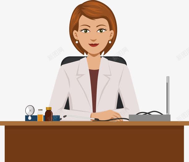 卡通女医生看病png免抠素材_新图网 https://ixintu.com 卡通 女医生 看病