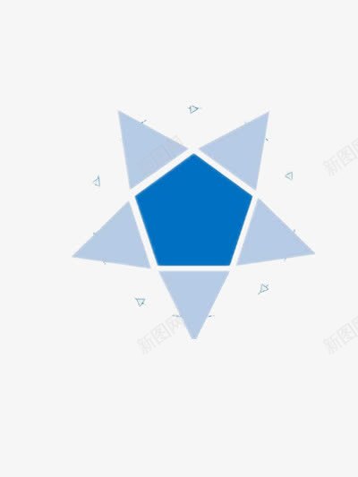 蓝色五角循环状ppt元素png免抠素材_新图网 https://ixintu.com ppt 元素 环状 蓝色