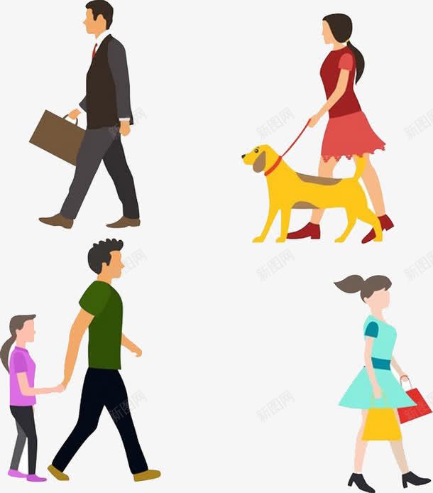 不同人群活动png免抠素材_新图网 https://ixintu.com 人群 手绘 活动 装饰