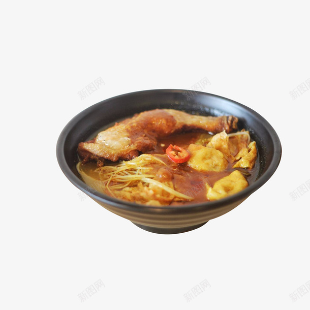 实物咖喱鸡腿面png免抠素材_新图网 https://ixintu.com 印度咖喱 咖喱鸡腿面 实物图 美味菜肴