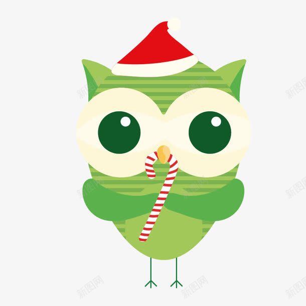 绿色猫头鹰png免抠素材_新图网 https://ixintu.com 卡通猫头鹰 大眼睛猫头鹰 矢量猫头鹰