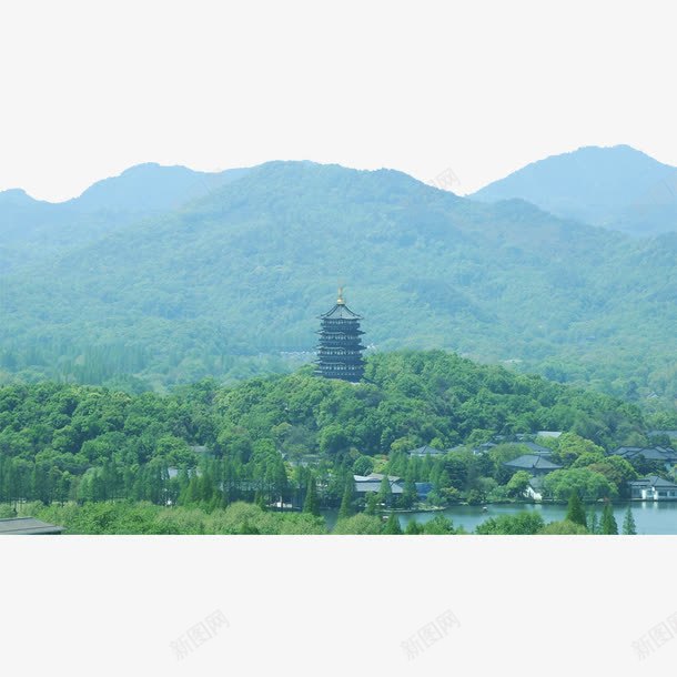 杭州西湖雷峰塔风景免费png免抠素材_新图网 https://ixintu.com 免扣图片 免扣素材 免费 免费下载 免费图片 免费素材 杭州建筑 西湖 雷峰塔