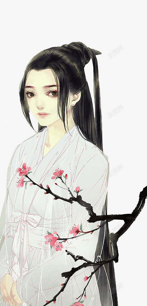 古风手绘白浅png免抠素材_新图网 https://ixintu.com 元素 古风 手绘 白浅
