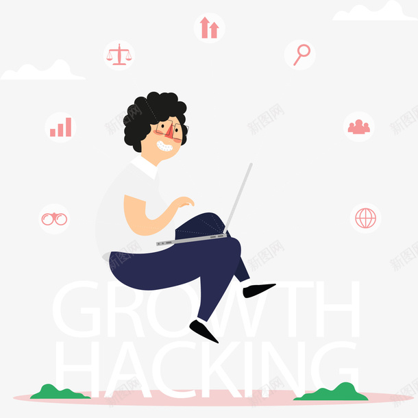 互联网玩电脑的人矢量图ai免抠素材_新图网 https://ixintu.com 互联网 玩电脑 玩电脑的人 电脑 电脑黑客 矢量png 矢量图 黑客小人