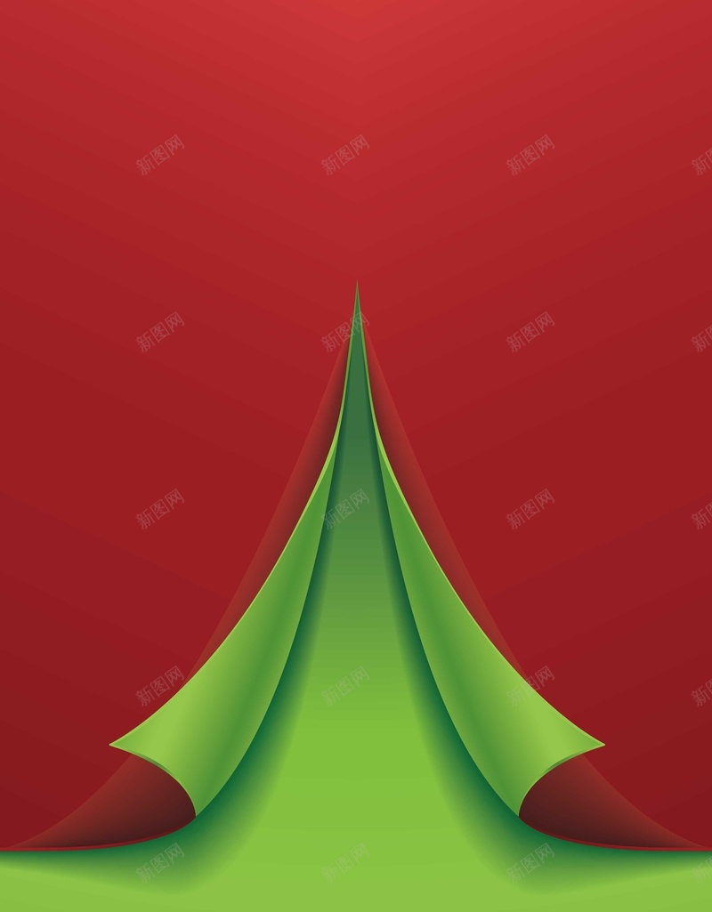简约折纸背景模版矢量图ai设计背景_新图网 https://ixintu.com 扁平化 折纸 树木 矢量模版 矢量素材 矢量背景模版 简约 红绿色 翻页 矢量图