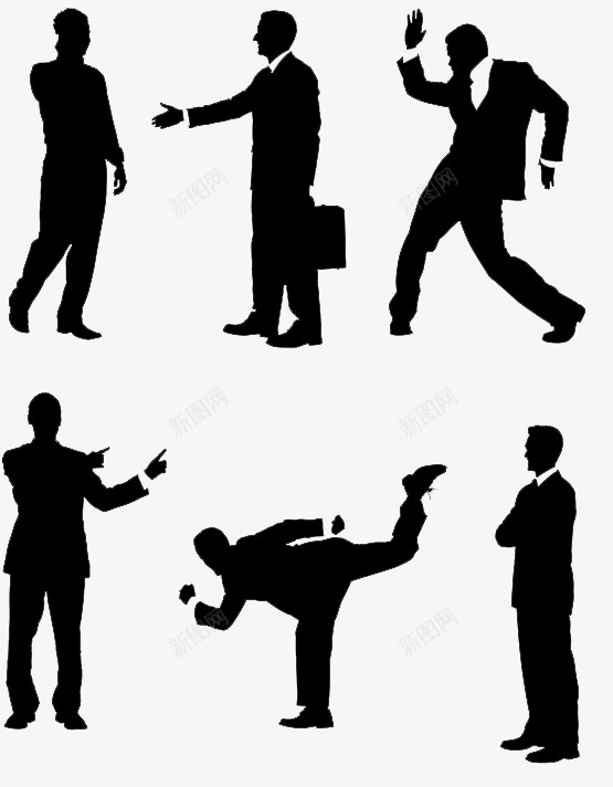 握手剪影psd免抠素材_新图网 https://ixintu.com 人头 剪影 握手 握手剪影 黑色