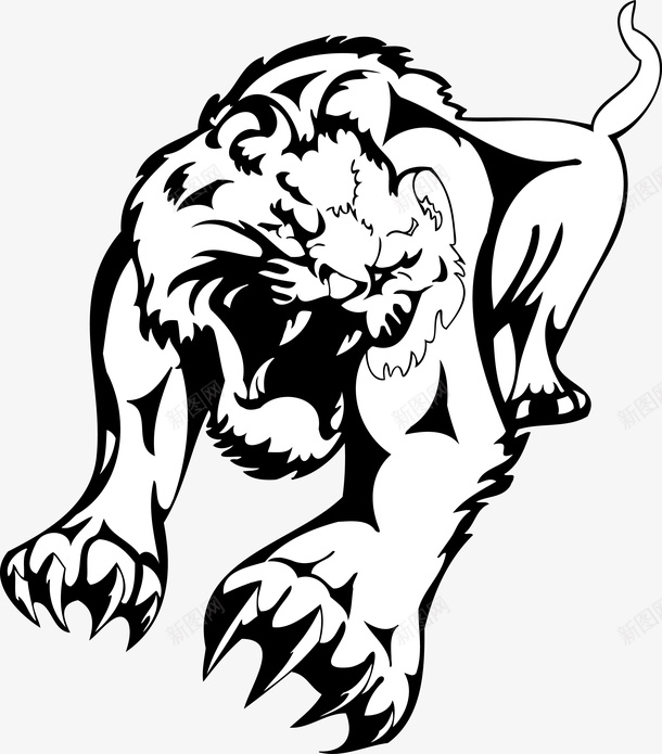 黑色老虎图标png_新图网 https://ixintu.com Q版虎 卡通 手绘 手绘老虎 矢量老虎 老虎 老虎图 老虎头 老虎矢量图 黑色老虎