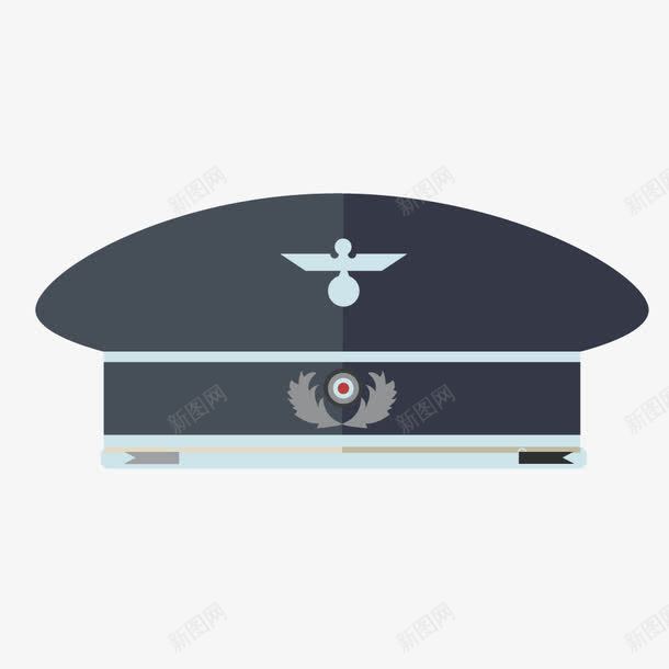 警帽矢量图ai免抠素材_新图网 https://ixintu.com 警察 警帽 黑色 矢量图