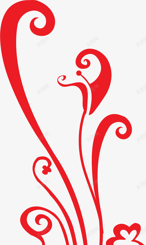 红色线条花纹矢量图ai免抠素材_新图网 https://ixintu.com AI 底纹 红色 线条 花纹 矢量图