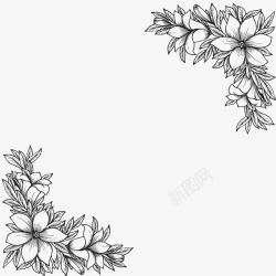 卡通手绘植物花卉装饰矢量图素材