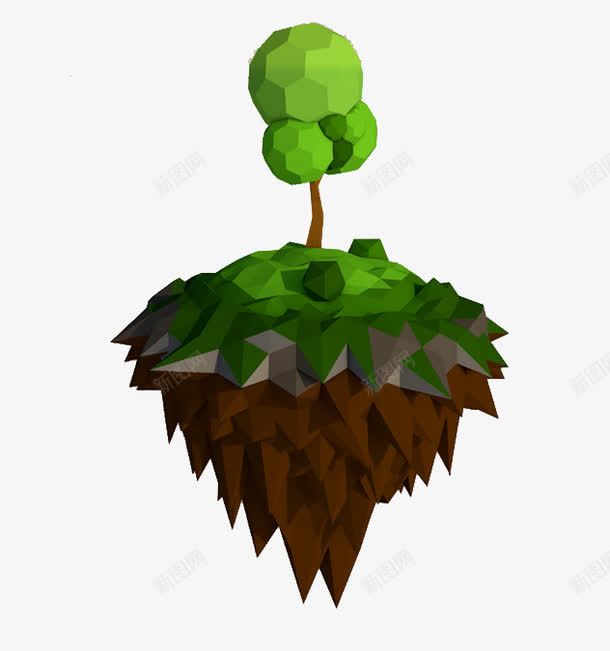 立体小山植物png免抠素材_新图网 https://ixintu.com 植物 立体图案 立体小山