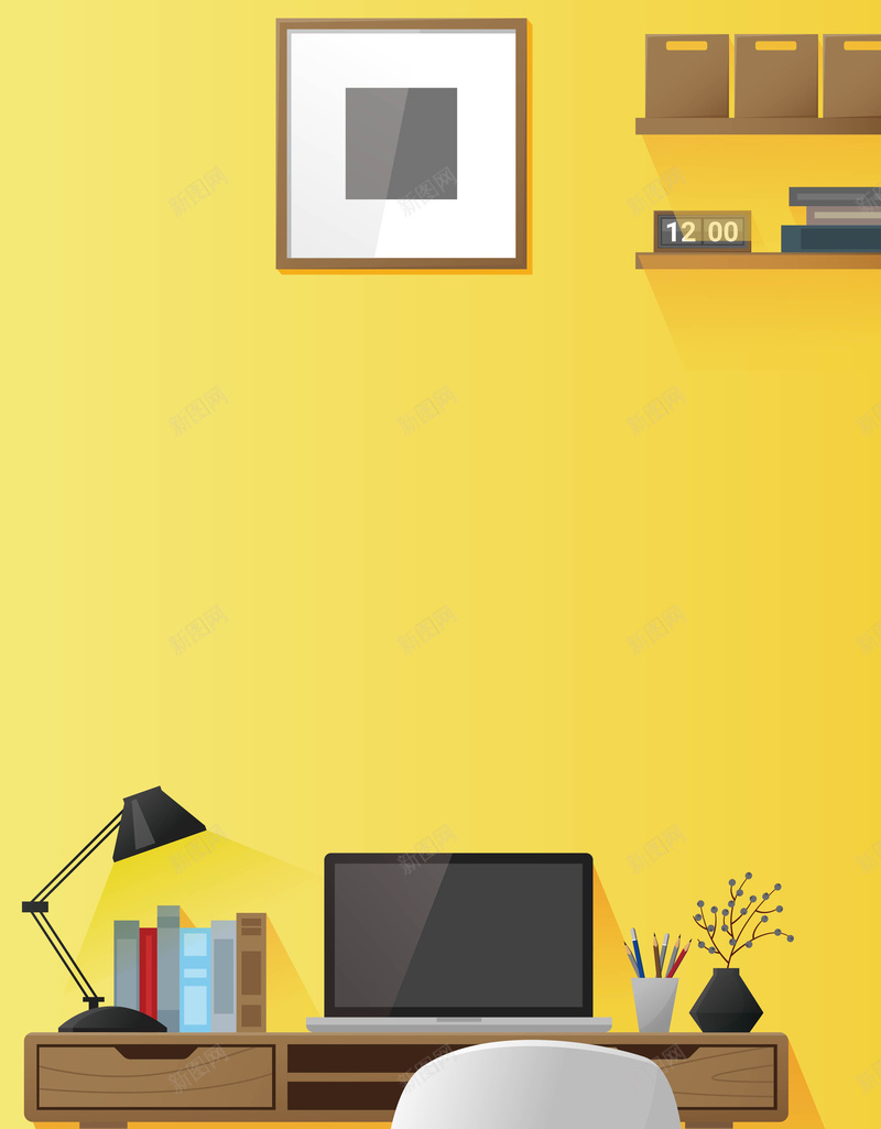 矢量家具家装背景ai设计背景_新图网 https://ixintu.com 书桌电脑背景 卡通家具背景 卡通生活背景 家具 家居 家居背景 家装 家装背景 矢量家装背景 矢量图