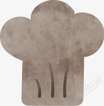 手绘厨师帽png免抠素材_新图网 https://ixintu.com 卡通帽子 帽子 水彩厨师帽
