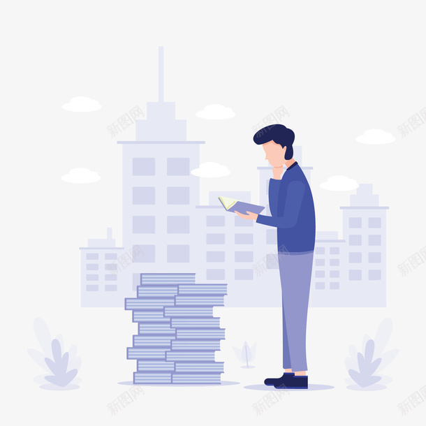 卡通可爱学生看书矢量图ai免抠素材_新图网 https://ixintu.com 卡通可爱 卡通学生 卡通矢量 可爱卡通 学生卡通 矢量卡通 矢量图