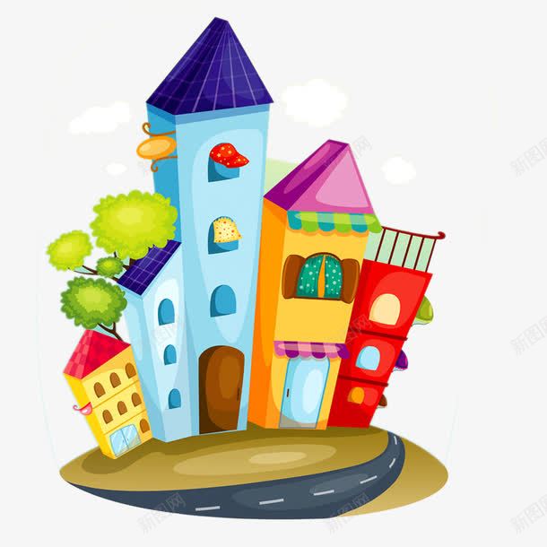 卡通png免抠素材_新图网 https://ixintu.com 卡通 卡通素材 小城堡 建筑