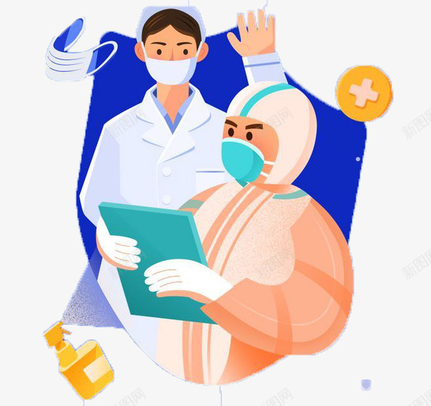 疫情防控新型冠病毒psd免抠素材_新图网 https://ixintu.com 一线工作者 医生 新型冠病毒 疫情防控 疫情防控招贴海报