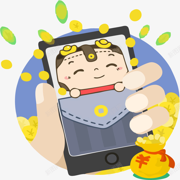 手机与金钱矢量图eps免抠素材_新图网 https://ixintu.com 免抠手机与金钱 创意 金钱 矢量图