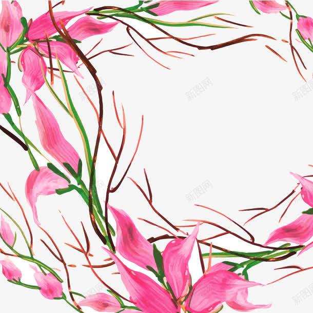 植物花卉png免抠素材_新图网 https://ixintu.com PNG免扣图下载 天堂鸟 树枝 浪漫 粉色 装饰