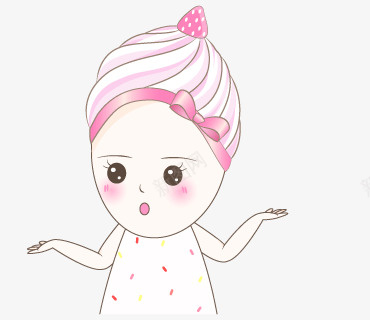 惊讶的小女孩png免抠素材_新图网 https://ixintu.com PNG图形 PNG装饰 卡通 小女孩 蝴蝶结 装饰