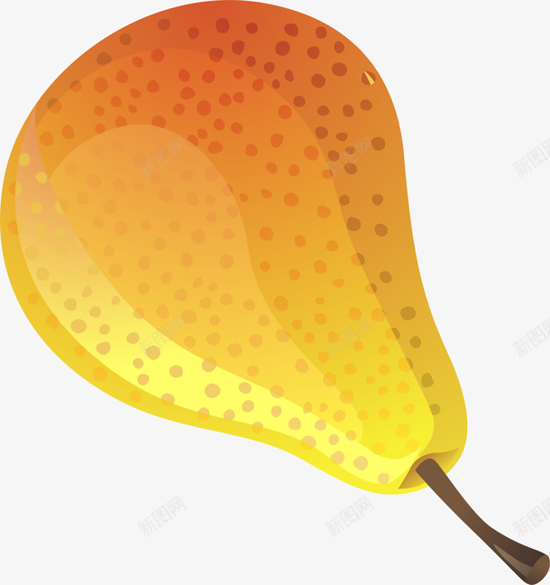 黄色卡通梨子png免抠素材_新图网 https://ixintu.com 卡通 果实 梨子 水果 甜食 美味 装饰图案 黄色