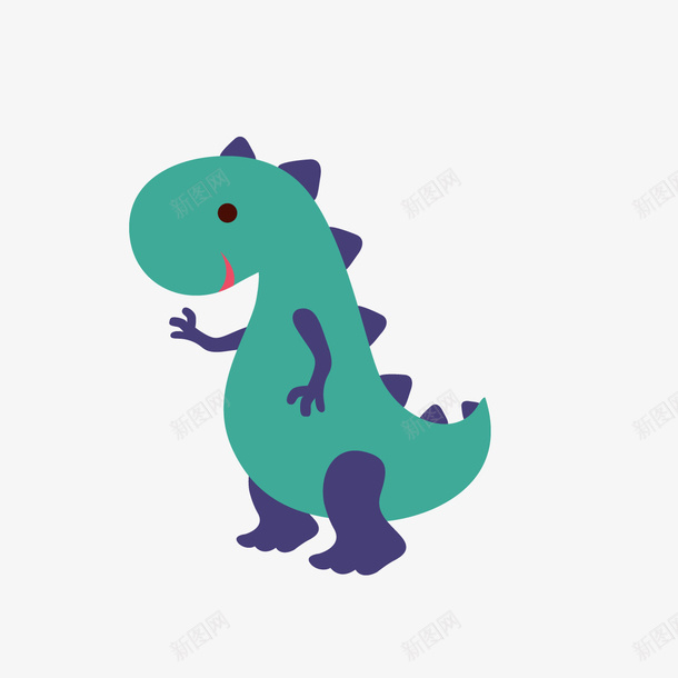 可爱的恐龙卡通图png免抠素材_新图网 https://ixintu.com 动物 卡通 可爱的 尾巴 恐龙 简图 野生动物