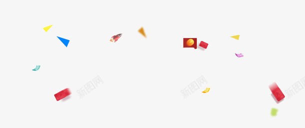 修饰元素png免抠素材_新图网 https://ixintu.com 五颜六色飘飘 修饰元素 修饰素材
