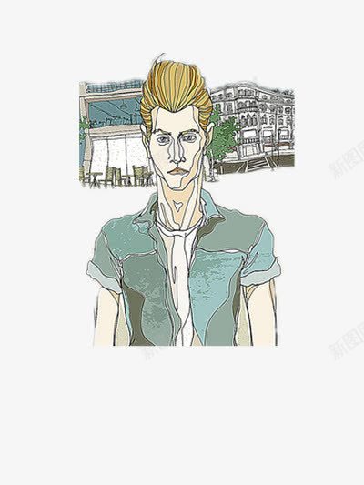 朋克男子png免抠素材_新图网 https://ixintu.com 人物 卡通 手绘