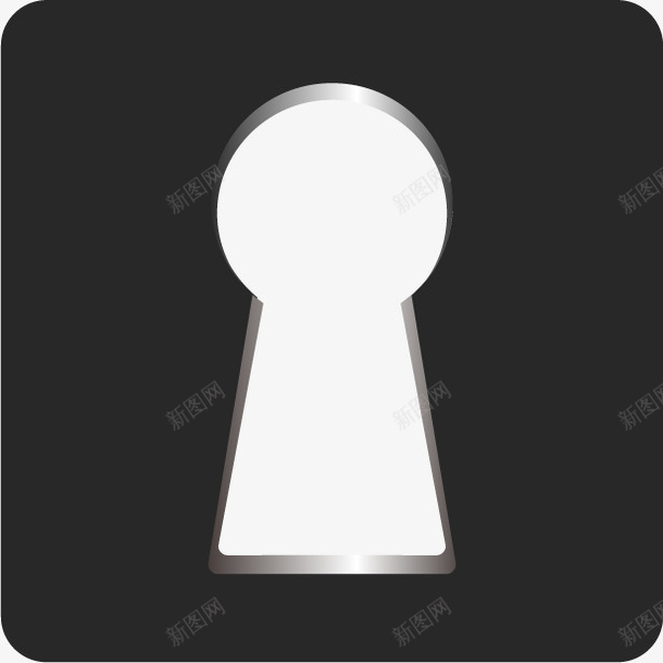 钥匙孔矢量图图标ai_新图网 https://ixintu.com 高清 黑色 矢量图
