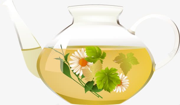 手绘菊花茶矢量图ai免抠素材_新图网 https://ixintu.com 手绘 茶壶 菊花茶 矢量图