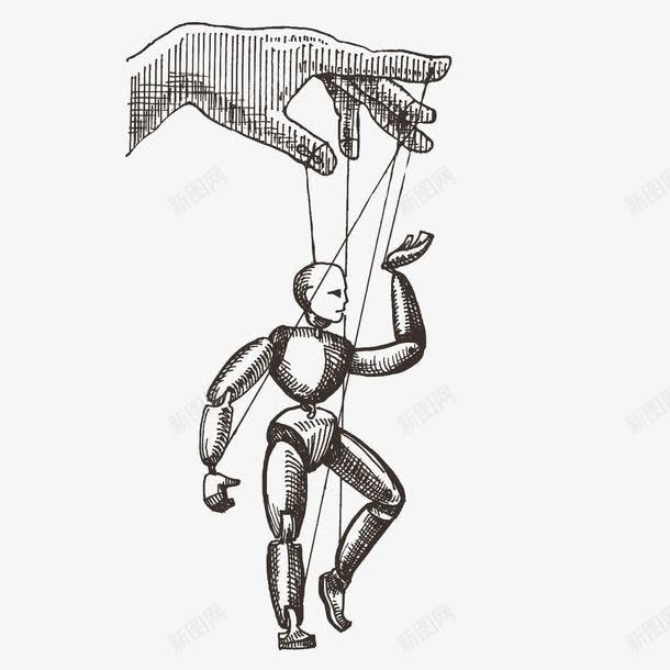 手绘提线木偶png免抠素材_新图网 https://ixintu.com 傀儡 卡通 手 手绘 扯线木偶 提线木偶 木偶 牵线木偶