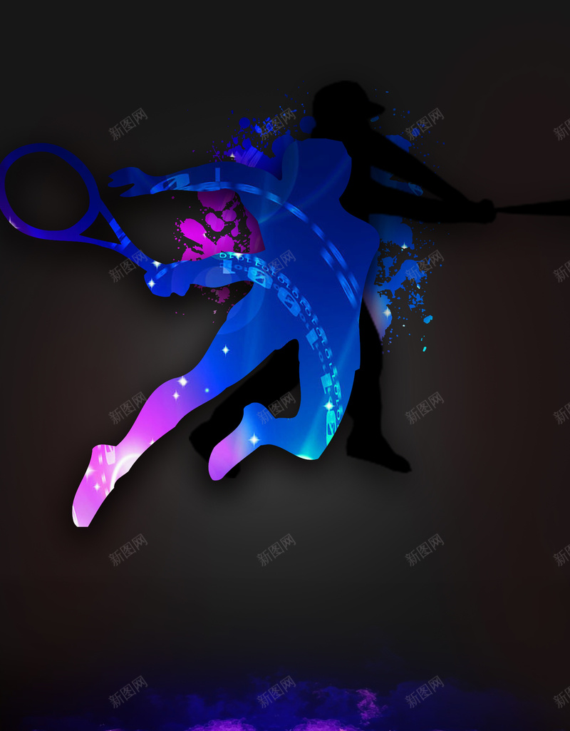 黑色炫丽全民健身宣传海报背景psdpsd设计背景_新图网 https://ixintu.com psd 健身 健身房 全民健身 宣传海报 炫丽 羽毛球培训班 黑色