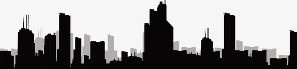 建筑物剪影psd免抠素材_新图网 https://ixintu.com 建筑物剪影