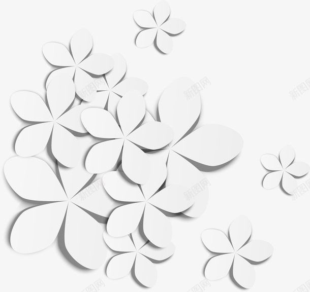 简约立体花朵矢量图eps免抠素材_新图网 https://ixintu.com 时尚 立体 花瓣 矢量图