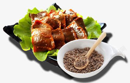 孜然味鸭肚png免抠素材_新图网 https://ixintu.com 产品实物 孜然 小吃 鸭肚