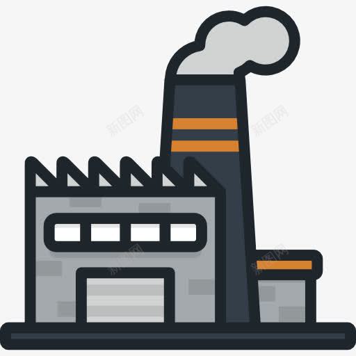 工厂图标png_新图网 https://ixintu.com 工业 工业污染 工厂 建筑 建筑与城市 景观 污染
