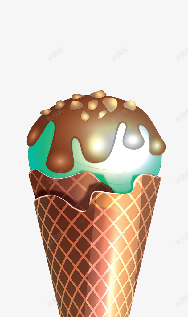 美味手工抹茶冰激凌矢量图ai免抠素材_新图网 https://ixintu.com 冰激凌 夏日冷饮 手工冰激凌 抹茶冰激凌 矢量png 蛋筒冰激凌 矢量图