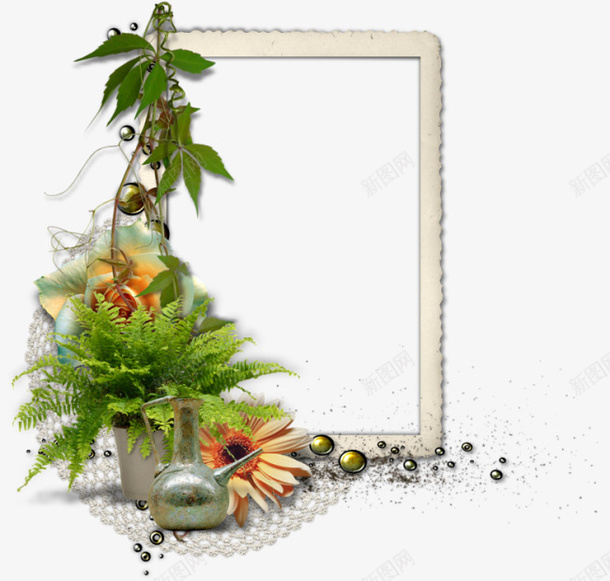 花框png免抠素材_新图网 https://ixintu.com 条纹 花框 花纹 装饰图案